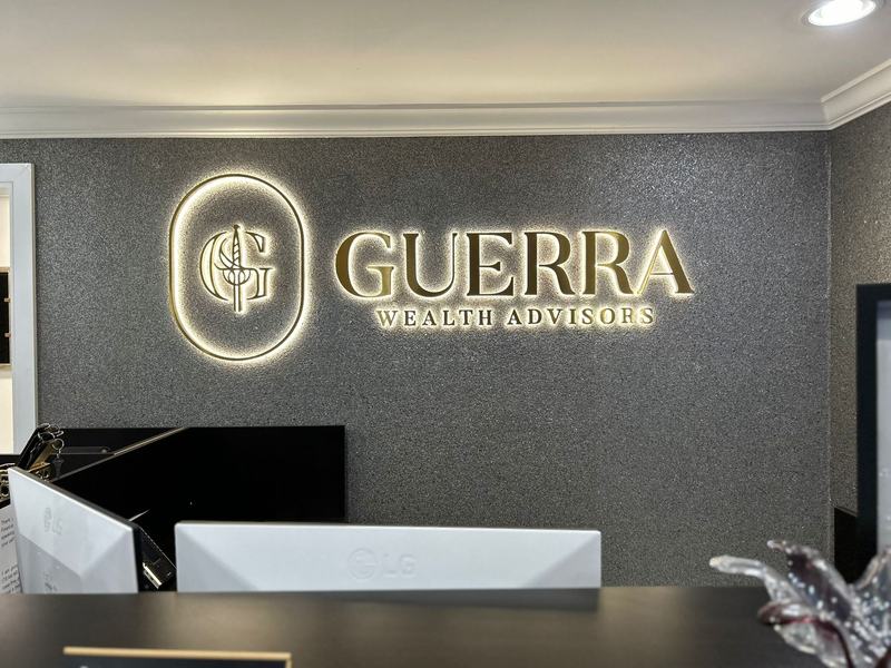 Guerra Wealth Advisors: Lobby sign