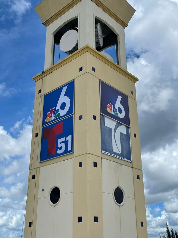 NBC 6 & Telemundo 51: Tower signage